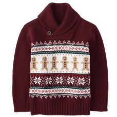 CPX01: Kids Gingerbread Man Knitted Christmas Jumper (9 months- 5 years)